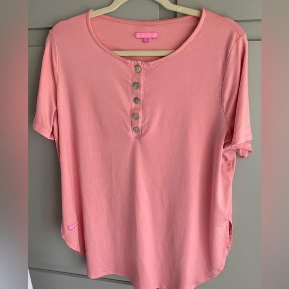 Simply Southern Super Soft Pink Shirt - Women’s Size XL 1/2 Button Up Front - Picture 1 of 7
